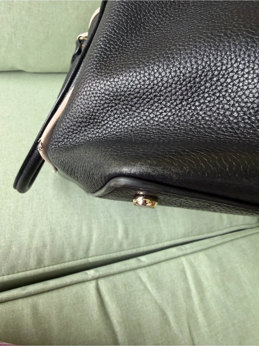 Large Kate Spade Ward Place Evangelie Satchel black/Cream  11.5